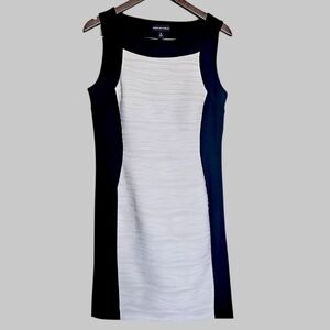 Dana Buchman Black and White Sleeveless Dress